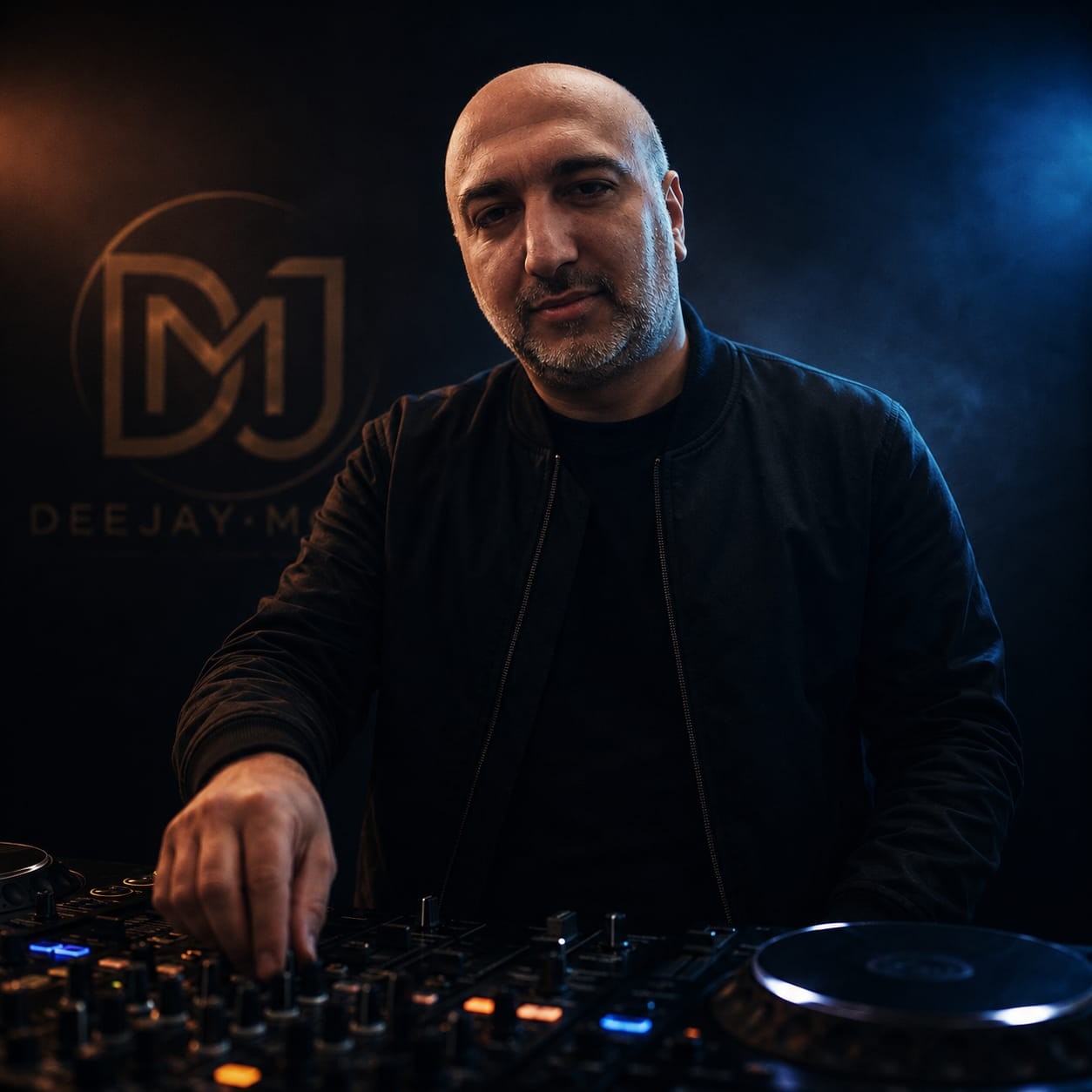 Deejay Mo'J in the studio